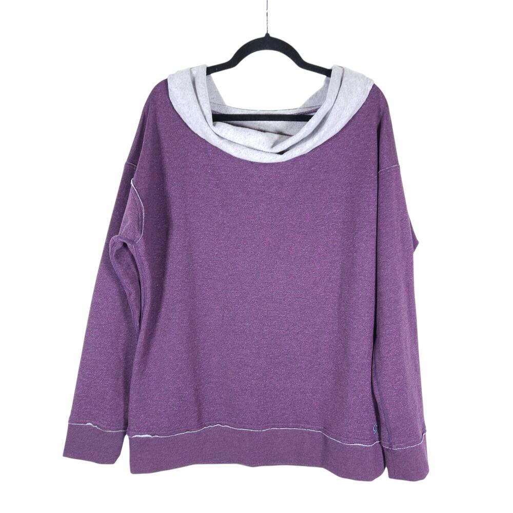 Moving Comfort Hooded Sweatshirt XL Purple Heather Relaxed Fit Casual Gym